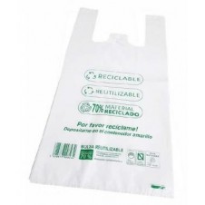 ECO BOLSAS ASA PEQ. 35x40 RECICLADA G.200 20x100 UND.