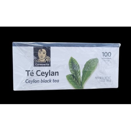 INFUSIÓN CARMENCITA TÉ CEYLAN 100 UND.