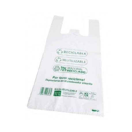ECO BOLSAS ASA 42x53 RECICLADA G.200 20x50 UND.