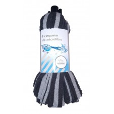 FREGONA LIGERINA MICROFIBRA NEGRO/GRIS x12 UND.