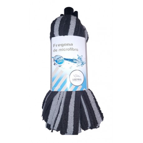FREGONA LIGERINA MICROFIBRA NEGRO/GRIS x12 UND.