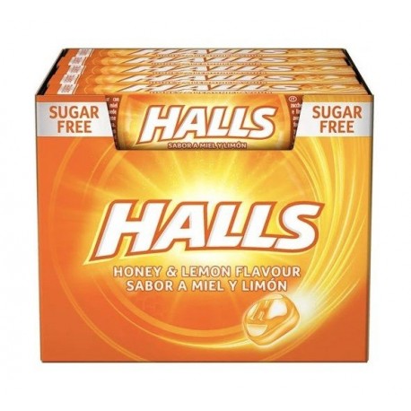 CARAMELOS HALLS MIEL Y LIMÓN S/A 32GX20 UND.
