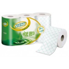 PAPEL HIGIENICO NICKY NATURE ALOE 7x6 ROLLOS.