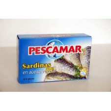 SARDINAS PESCAMAR A/VEGETAL 3/4 P. 50x115 GR.